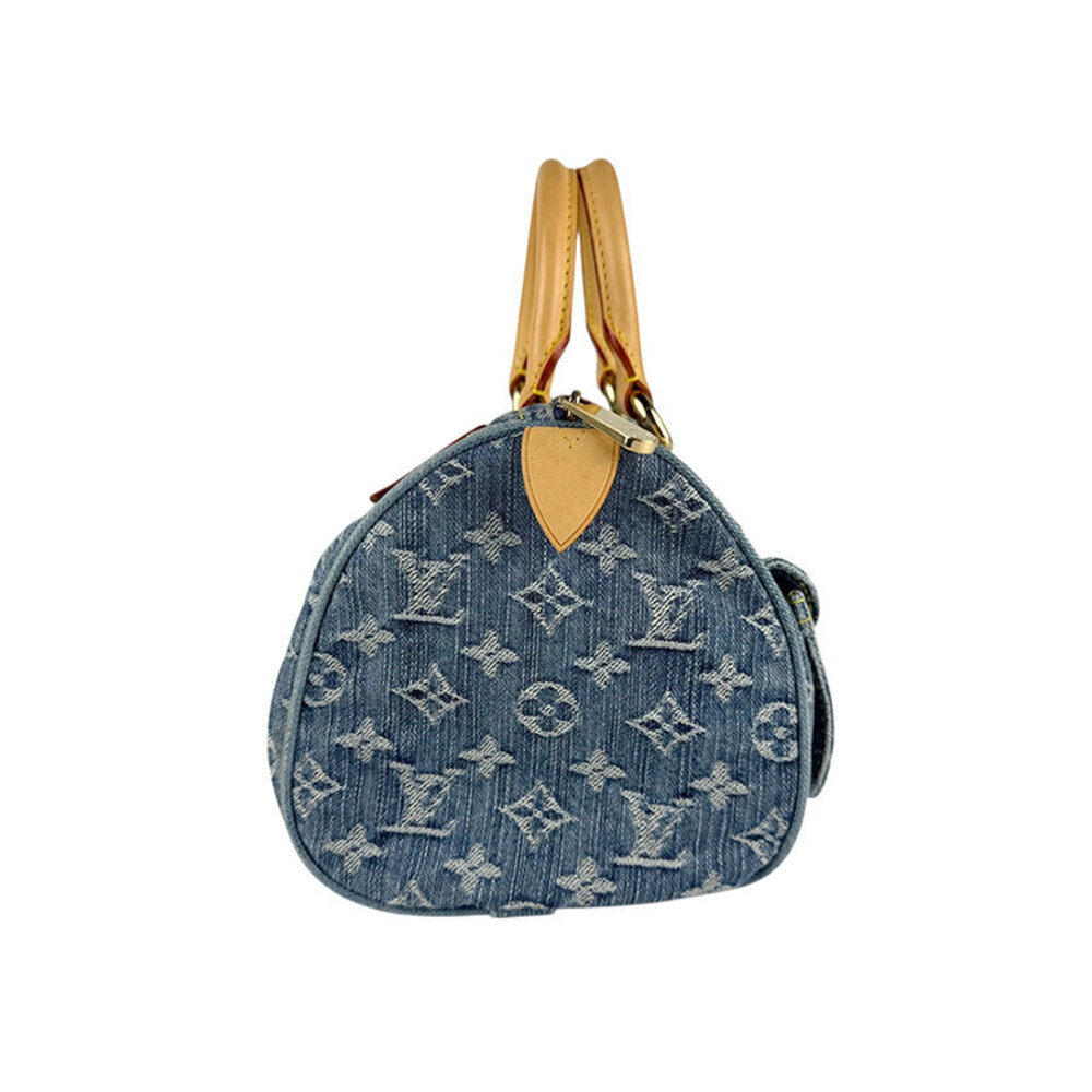 Louis Vuitton Blue Monogram Neo Handbag Denim Speedy Blue